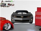Camaro 2010 Front LIFE SIZE Cyber Gray and White Wall Skin 