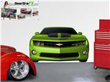 Camaro 2010 Front LIFE SIZE Green and Black Wall Skin 