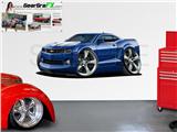 Camaro 2010 84 inch Blue Wall Skin Graphic