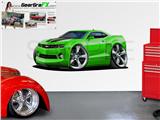 Camaro 2010 84 inch Green Wall Skin Graphic