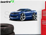 Camaro 2010  48 inch Blue Wall Skin Graphic