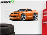 Camaro 2010  48 inch Orange Wall Skin Graphic
