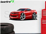 Camaro 2010  48 inch Red Wall Skin Graphic