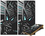 Cornhole Game Board Vinyl Skin Wrap Kit - Premium Laminated - Baja 0023 Neon Teal fits 24x48 game boards (GAMEBOARDS NOT INCLUDED)