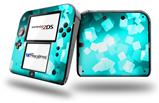 Bokeh Squared Neon Teal - Decal Style Vinyl Skin fits Nintendo 2DS - 2DS NOT INCLUDED