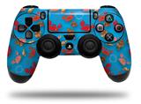 WraptorSkinz Skin compatible with Sony PS4 Dualshock Controller PlayStation 4 Original Slim and Pro Crabs and Shells Blue Medium (CONTROLLER NOT INCLUDED)