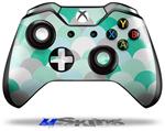 Decal Skin Wrap fits Microsoft XBOX One Wireless Controller Brushed Circles Seafoam