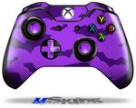Decal Skin Wrap fits Microsoft XBOX One Wireless Controller Deathrock Bats Purple