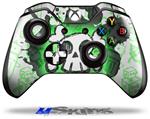 Decal Skin Wrap fits Microsoft XBOX One Wireless Controller Cartoon Skull Green
