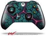 Decal Skin Wrap compatible with Microsoft XBOX One Wireless Controller Linear Cosmos Teal