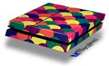 Vinyl Decal Skin Wrap compatible with Sony PlayStation 4 Original Console Brushed Cirlces Multi Dark (PS4 NOT INCLUDED)