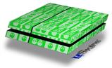 Vinyl Decal Skin Wrap compatible with Sony PlayStation 4 Original Console Skull And Crossbones Pattern Green (PS4 NOT INCLUDED)