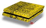 Vinyl Decal Skin Wrap compatible with Sony PlayStation 4 Original Console Folder Doodles Yellow (PS4 NOT INCLUDED)