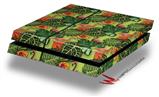 Vinyl Decal Skin Wrap compatible with Sony PlayStation 4 Original Console Famingos and Flowers Sage Green (PS4 NOT INCLUDED)