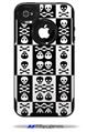 Skull And Crossbones Pattern Bw - Decal Style Vinyl Skin fits Otterbox Commuter iPhone4/4s Case (CASE SOLD SEPARATELY)