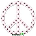 Kearas Daisies Diffuse Glow Pink - Peace Sign Car Window Decal 6 x 6 inches