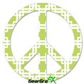 Boxed Sage Green - Peace Sign Car Window Decal 6 x 6 inches