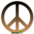 Smooth Fades Bronze Black - Peace Sign Car Window Decal 6 x 6 inches