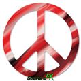 Paint Blend Red - Peace Sign Car Window Decal 6 x 6 inches