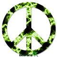 Electrify Green - Peace Sign Car Window Decal 6 x 6 inches