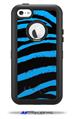 Zebra Blue - Decal Style Vinyl Skin fits Otterbox Defender iPhone 5C Case (CASE SOLD SEPARATELY)