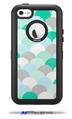 Brushed Circles Seafoam - Decal Style Vinyl Skin fits Otterbox Defender iPhone 5C Case (CASE SOLD SEPARATELY)