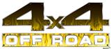 Fire Flames Yellow - 4x4 Decal Bolted 13x5.5 (2 Decal Set)