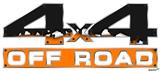 Ripped Colors Black Orange - 4x4 Decal Bolted 13x5.5 (2 Decal Set)