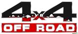 Ripped Colors Black Red - 4x4 Decal Bolted 13x5.5 (2 Decal Set)