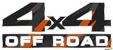 Jagged Camo Burnt Orange - 4x4 Decal Bolted 13x5.5 (2 Decal Set)