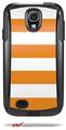 Psycho Stripes Orange and White - Decal Style Vinyl Skin fits Otterbox Commuter Case for Samsung Galaxy S4 (CASE SOLD SEPARATELY)