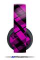 Vinyl Decal Skin Wrap compatible with Original Sony PlayStation 4 Gold Wireless Headphones Pink Plaid (PS4 HEADPHONES  NOT INCLUDED)