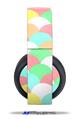 Vinyl Decal Skin Wrap compatible with Original Sony PlayStation 4 Gold Wireless Headphones Brushed Cirlces Multi Light (PS4 HEADPHONES  NOT INCLUDED)
