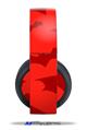 Vinyl Decal Skin Wrap compatible with Original Sony PlayStation 4 Gold Wireless Headphones Deathrock Bats Red (PS4 HEADPHONES  NOT INCLUDED)