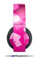 Vinyl Decal Skin Wrap compatible with Original Sony PlayStation 4 Gold Wireless Headphones Bokeh Squared Hot Pink (PS4 HEADPHONES  NOT INCLUDED)