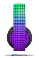 Vinyl Decal Skin Wrap compatible with Original Sony PlayStation 4 Gold Wireless Headphones Faded Dots Purple Green (PS4 HEADPHONES  NOT INCLUDED)