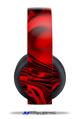 Vinyl Decal Skin Wrap compatible with Original Sony PlayStation 4 Gold Wireless Headphones Liquid Metal Chrome Red (PS4 HEADPHONES NOT INCLUDED)