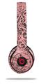 Skin Decal Wrap compatible with Beats Solo 2 WIRED Headphones Folder Doodles Pink (HEADPHONES NOT INCLUDED)