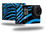 Zebra Blue - Decal Style Skin fits GoPro Hero 4 Black Camera (GOPRO SOLD SEPARATELY)