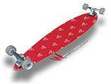 Hearts Red On White - Decal Style Vinyl Wrap Skin fits Longboard Skateboards up to 10"x42" (LONGBOARD NOT INCLUDED)