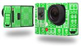 Skull And Crossbones Pattern Green - Decal Style Skin fits GoPro Hero 3+ Camera (GOPRO NOT INCLUDED)