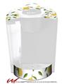 Decal Style Vinyl Skin compatible with Keurig K40 Elite Coffee Makers Lemon Leaves White (KEURIG NOT INCLUDED)