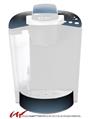 Decal Style Vinyl Skin compatible with Keurig K40 Elite Coffee Makers Smooth Fades Blue Dust Black (KEURIG NOT INCLUDED)