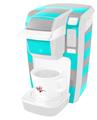 Decal Style Vinyl Skin compatible with Keurig K10 / K15 Mini Plus Coffee Makers Psycho Stripes Neon Teal and Gray (KEURIG NOT INCLUDED)