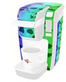 Decal Style Vinyl Skin compatible with Keurig K10 / K15 Mini Plus Coffee Makers Rainbow Skull Collection (KEURIG NOT INCLUDED)