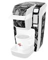 Decal Style Vinyl Skin compatible with Keurig K10 / K15 Mini Plus Coffee Makers Skulls Confetti White (KEURIG NOT INCLUDED)