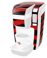 Decal Style Vinyl Skin compatible with Keurig K10 / K15 Mini Plus Coffee Makers Zebra Red (KEURIG NOT INCLUDED)