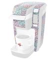 Decal Style Vinyl Skin compatible with Keurig K10 / K15 Mini Plus Coffee Makers Flowers Pattern 08 (KEURIG NOT INCLUDED)