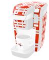 Decal Style Vinyl Skin compatible with Keurig K10 / K15 Mini Plus Coffee Makers Boxed Red (KEURIG NOT INCLUDED)
