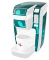 Decal Style Vinyl Skin compatible with Keurig K10 / K15 Mini Plus Coffee Makers Bokeh Music Neon Teal (KEURIG NOT INCLUDED)